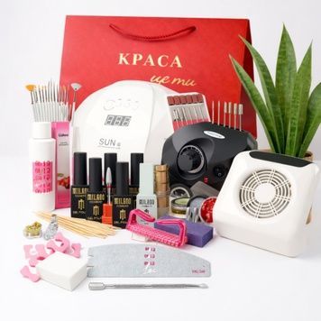 Купить Стартовый набор для маникюра гель-лаком MILANO с лампой UV/LED SUN Х, фрезером ZS-601, вытяжкой DC-001 , цена 1 690 грн, фото 1