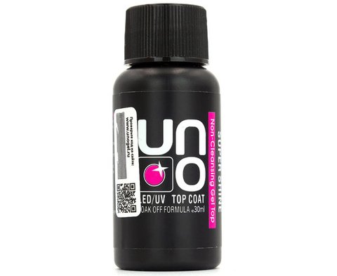Купити Топ для нігтів UNO Super Shine Non-Cleansing Gel Top (30 мл, без липкого шару) , ціна 225 грн в магазині Qrasa.ua