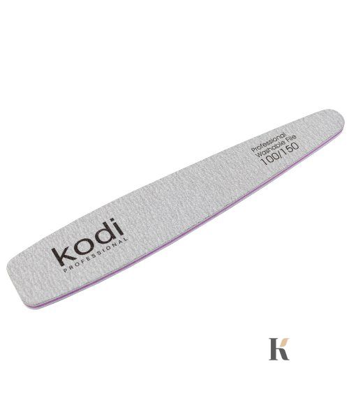 Купити №151 Пилка для нігтів Kodi конічна 100/150 (колір: світло-сірий, розмір:178/32/4) , ціна 31 грн, фото 1