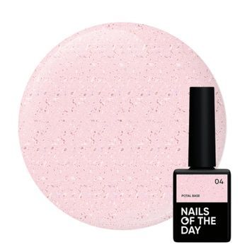 Купить База для гель-лака с поталью NAILSOFTHEDAY Potal Base №04 (10 мл, розовая с поталью) , цена 205 грн, фото 1