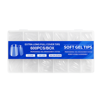 Купити Гелеві тіпси Starlet Professional Soft Gel Tips, 600 шт., форма &laquo;Квадрат&raquo;, короткі , ціна 145 грн, фото 1