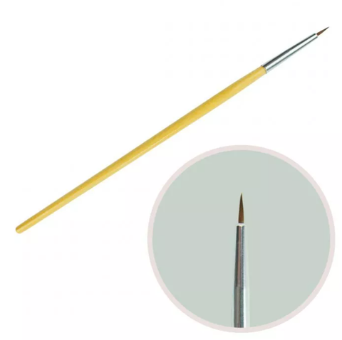 Купити Пензель для малювання на нігтях, 9 мм, дерев'яна ручка , ціна 50 грн в магазині Qrasa.ua