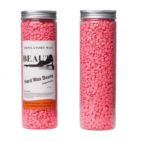 Купити Віск для депіляції Beauty Hard Wax Beans (400 г, гранули, рожевий) , ціна 269 грн, фото 1