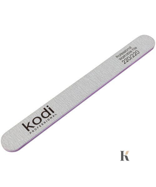 Купити №104 Пилка для нігтів Kodi пряма 220/220 (колір: сірий, розмір:178/19/4) , ціна 32 грн, фото 1
