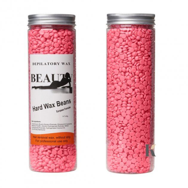 Купити Віск для депіляції Beauty Hard Wax Beans (400 г, гранули, рожевий) , ціна 269 грн, фото 1