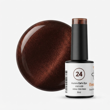 Гель-лак Bee Nails Aurora Cat&rsquo;s Eye 24, 8мл, Aurora Cat Eye, 8 мл, Кошачий глаз