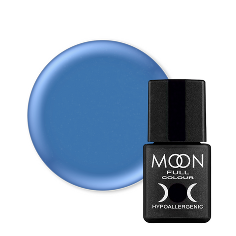 Гель-лак Moon Full Color Classic №154 (блакитний із сірим підтоном), Сlassic, 8 мл, Емаль