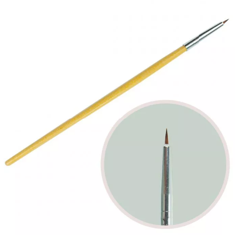 Купити Пензель для малювання на нігтях, 5 мм, дерев'яна ручка , ціна 50 грн в магазині Qrasa.ua