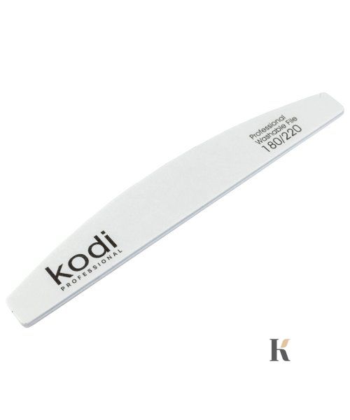 Купити №15 Пилка для нігтів Kodi "Півмісяць" 180/220 (колір: білий, розмір:178/28/4) , ціна 48 грн, фото 1