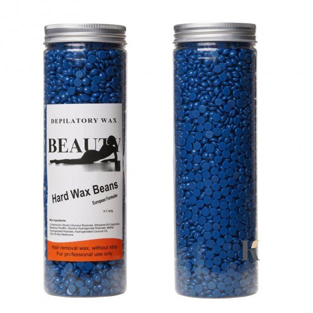 Купить Воск для депиляции Beauty Hard Wax Beans (400 г, гранулы, синий) , цена 299 грн, фото 1