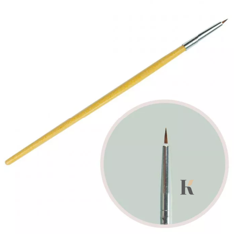 Купить Кисть для рисования на ногтях, 5 мм, деревянная ручка , цена 50 грн, фото 1