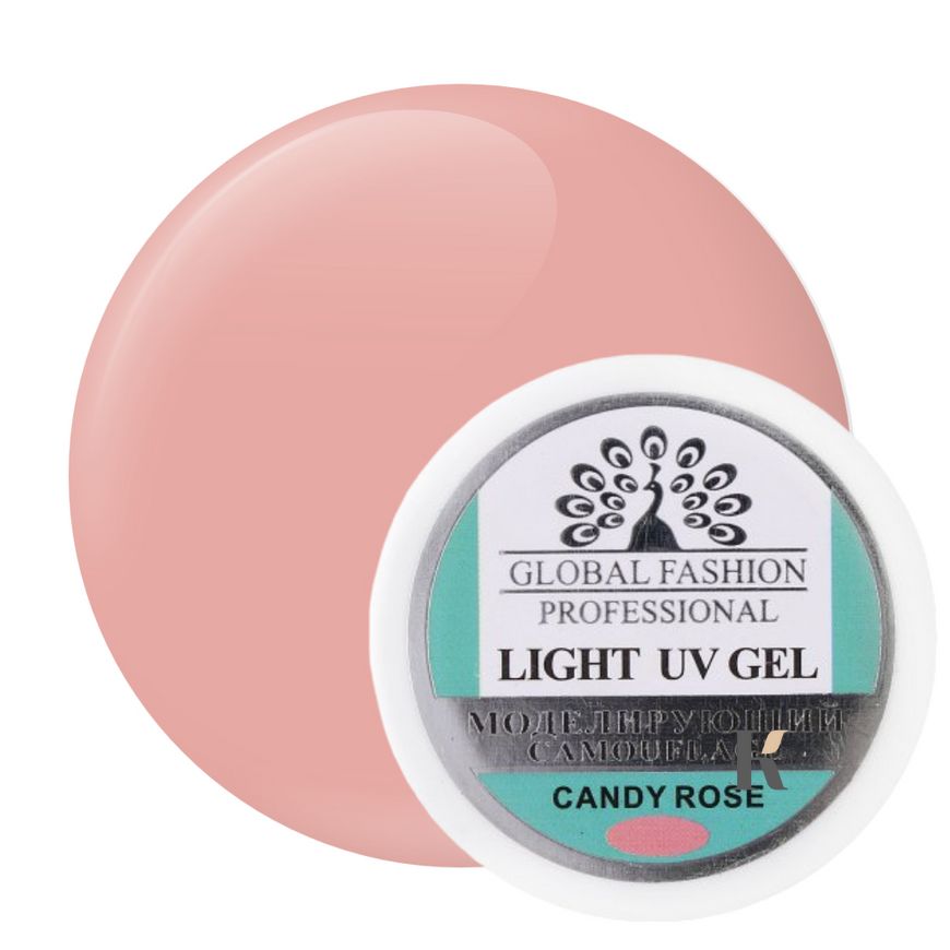 Купить Light гель для наращивания Global Fashion Candy Rose, 15 г , цена 178 грн, фото 1