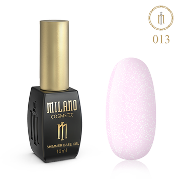 Купити Кольорова база для гель-лаку Milano Shimmer Base Gel 013 (10 мл, з шиммером, ніжно-бузкова) , ціна 140 грн, фото 1