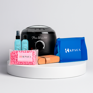 Купить Набор с воскоплавом Pro-Wax100 (black) и средствами до/после депиляции , цена 469 грн, фото 1