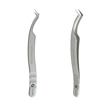 Купить Пинцет профессиональный для ресниц STALEKS PRO EXPERT 45 TYPE 2 TE-45/2 L-40 , цена 390 грн, фото 1