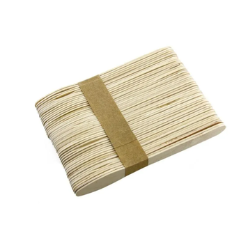 Купити Набір дерев'яних шпателів для воскової депіляції &laquo;Ложка&raquo; (7,5 см*50 штук, одноразові) , ціна 45 грн, фото 1