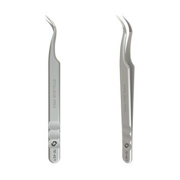 Купить Пинцет профессиональный для ресниц STALEKS PRO EXPERT 45 TYPE 1 TE-45/1 изогнутый , цена 351 грн, фото 1