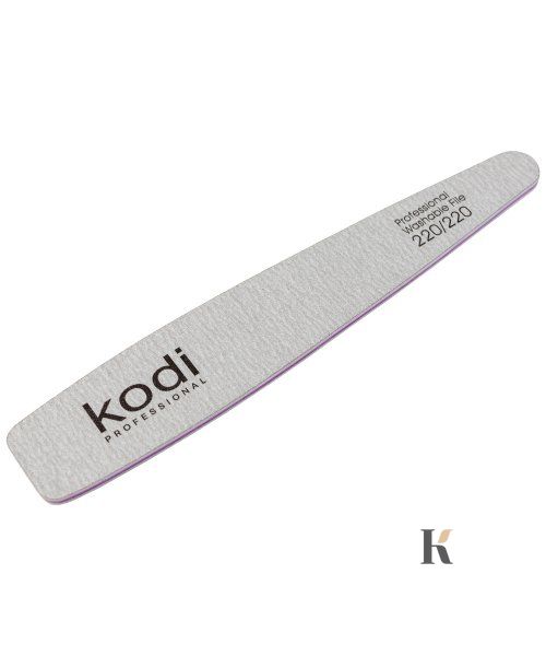 Купити №148 Пилка для нігтів Kodi конічна 220/220 (колір: світло-сірий, розмір:178/32/4) , ціна 30 грн, фото 1