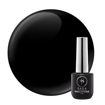 Гель-лак SAGA Professional Gel Polish Super Black (9 мл, черный, эмаль), 9 мл, Эмаль