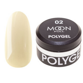 Полігель Moon Full Poly Gel №02, 15 мл Молочно-білий, 15 мл, Емаль