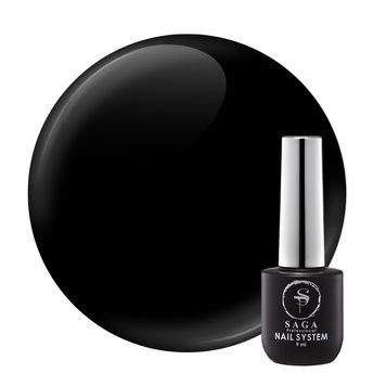 Купити Гель-лак SAGA Professional gel Polish Super Black (9 мл, чорний, емаль) , ціна 150 грн, фото 1