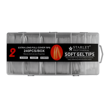 Купити Гелеві тіпси для нарощування Starlet Professional Soft Gel Tips №2, 240 шт. , ціна 140 грн, фото 1