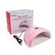 УФ LED лампа для манікюру Dazzle mini-1 36 Вт Pink (з дисплеєм, таймер 30, 60 і 90 сек)