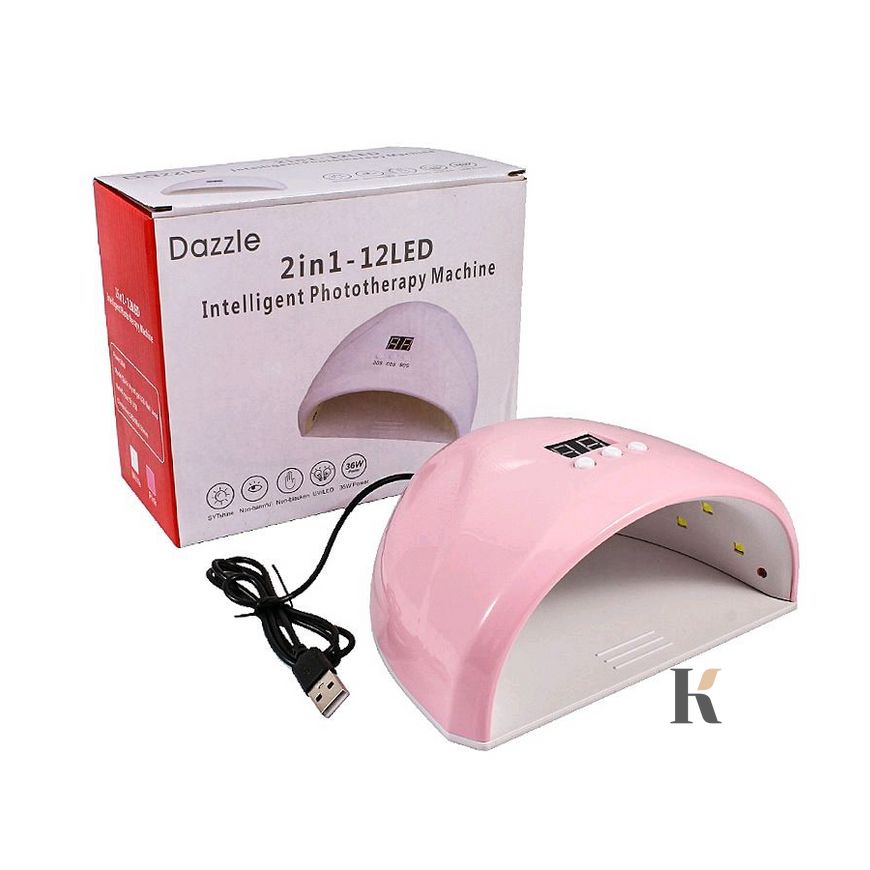 Купить УФ LED лампа для маникюра Dazzle mini-1 36 Вт (с дисплеем, таймер 30, 60 и 90 сек) , цена 145 грн, фото 3