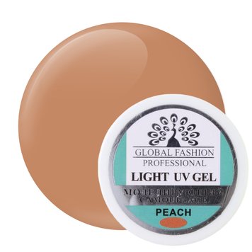 Купити Light гель для нарощування Global Fashion Peach (персиковий), 15 г , ціна 178 грн, фото 1