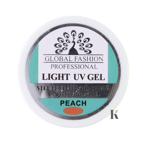 Купити Light гель для нарощування Global Fashion Peach (персиковий), 15 г , ціна 178 грн, фото 3