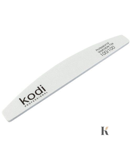 Купити №10 Пилка для нігтів Kodi "Півмісяць" 100/100 (колір: білий, розмір:178/28/4) , ціна 48 грн, фото 1