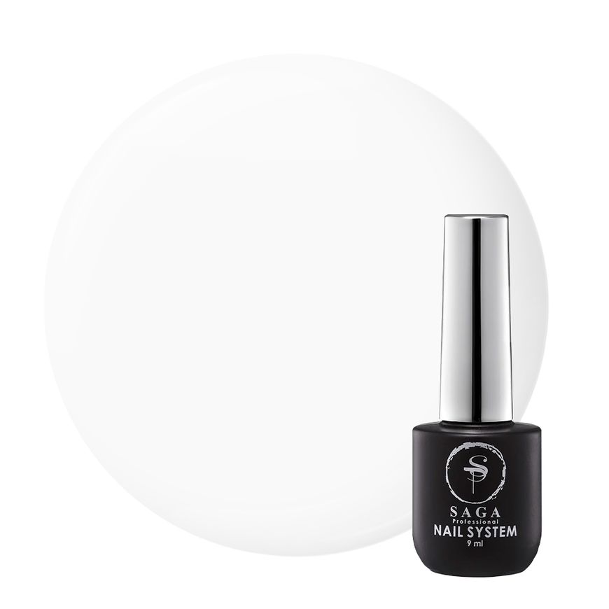 Гель-лак SAGA Professional gel Polish Super White (9 мл, білий, емаль), 9 мл, Емаль