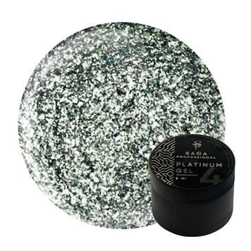 Купити Гель-фарба з поталлю Saga Professional Platinum Paint №04 (5 мл, сірий металік) , ціна 200 грн, фото 1