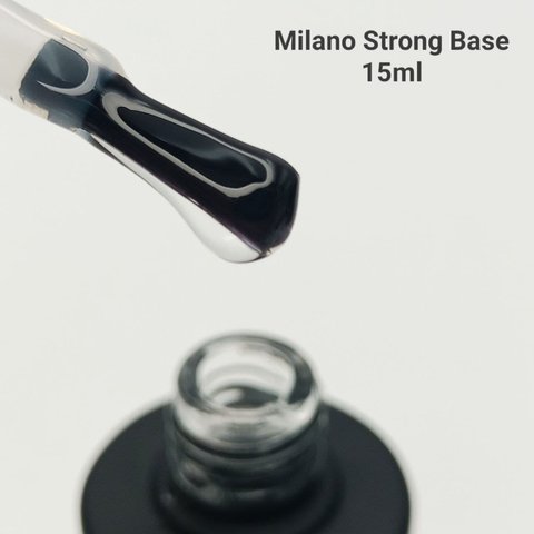 Купити База для гель-лаку Milano Strong Base (15 мл, що не дряпається, без липкого шару, прозора) , ціна 150 грн в магазині Qrasa.ua