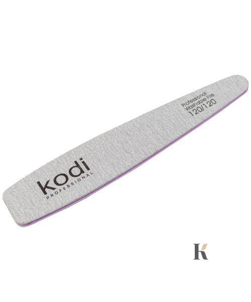 Купити №145 Пилка для нігтів Kodi конічна 120/120 (колір: світло-сірий, розмір:178/32/4) , ціна 31 грн, фото 1
