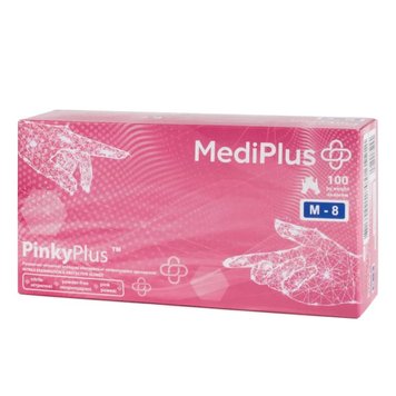 Купити Рукавички нітрилові MediPlus PinkyPlus, 100 шт. , ціна 160 грн, фото 1