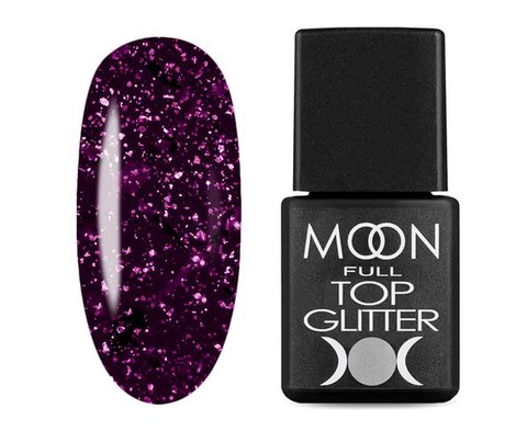 Топ для гель-лаку Moon Full Glitter Violet №05 8 мл
