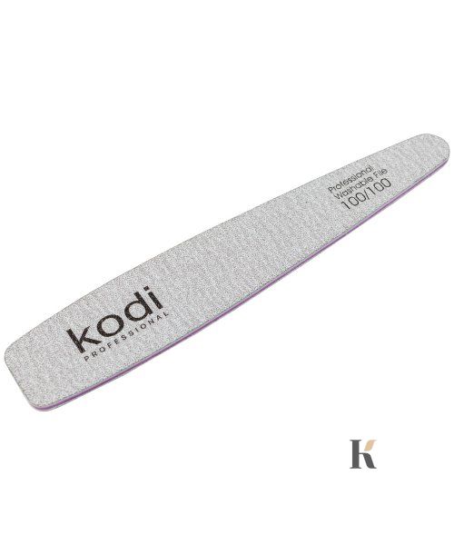Купити №144 Пилка для нігтів Kodi конічна 100/100 (колір: світло-сірий, розмір:178/32/4) , ціна 31 грн, фото 1