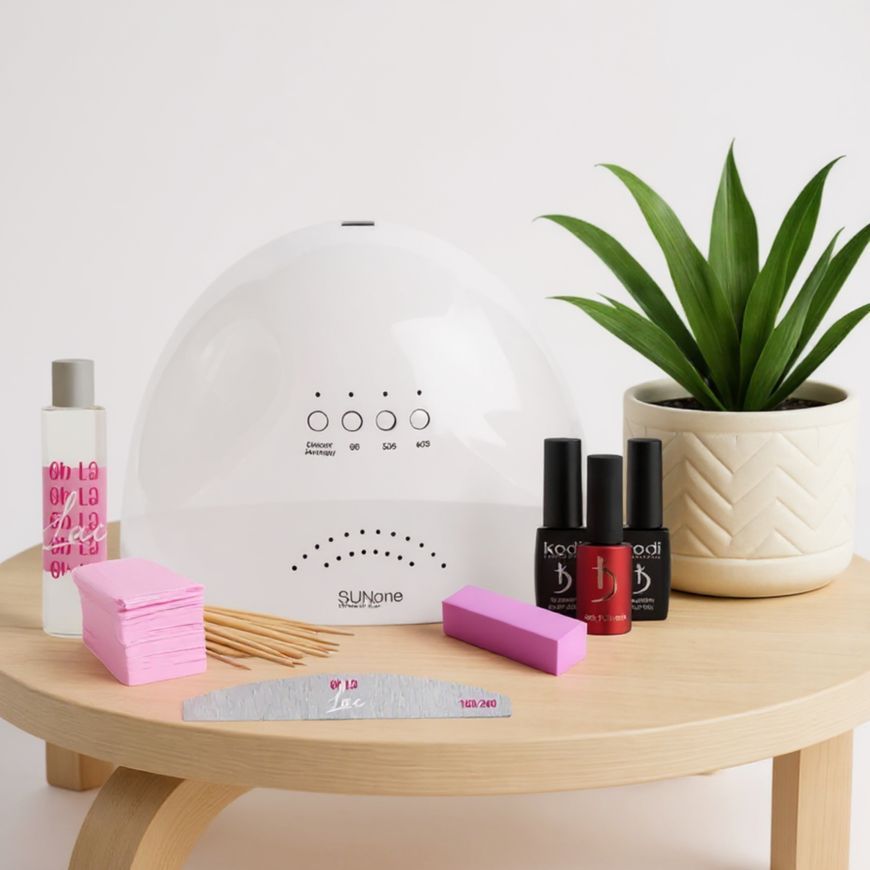 Купити Стартовий набір для гель-лаку Kodi з лампою UV/LED SUNone (48 W, white) , ціна 429 грн, фото 2