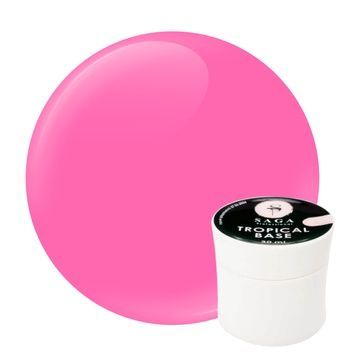 Купити Кольорова база для гель-лаку Saga Professional tropical Base № 02 (30 мл, неонова яскраво-рожева) , ціна 420 грн, фото 1