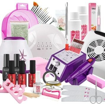 Купить Стартовый набор для маникюра с лампой и фрезером Kodi (лампа Sun One 48 вт, фрезер Lina 20000 об, вытяжка 45 вт, шариковый стерилизатор) , цена 1 790 грн, фото 1