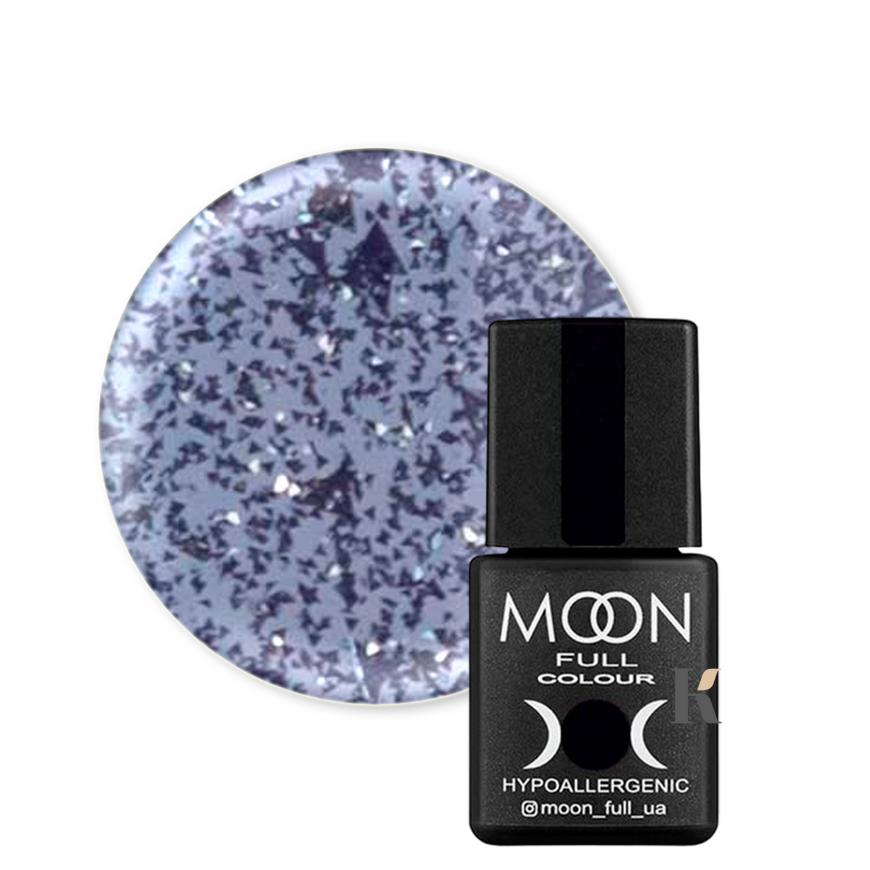 База каучуковая светоотражающая Moon Full Star Way №2054 (светло-синяя полупрозрачная), 8 мл, Полупрозрачный, Светоотражающая база