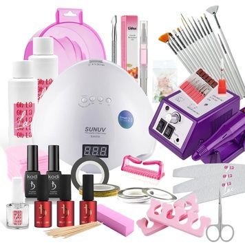 Купить Стартовый набор для маникюра с лампой и фрезером Kodi (лампа Sun 5 48 вт, фрезер Lina 20000 об) , цена 1 090 грн, фото 1