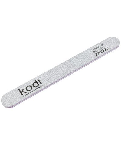 Купить №137 Пилка для ногтей Kodi прямая 220/220 (цвет: светло-серый, размер: 178/19/4) , цена 25 грн, фото 1