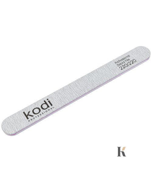 Купити №137 Пилка для нігтів Kodi пряма 220/220 (колір: світло-сірий, розмір: 178/19/4) , ціна 25 грн, фото 1