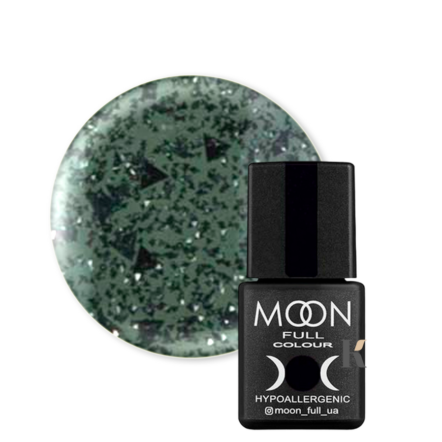 База каучуковая светоотражающая Moon Full Star Way №2055 (серо-зеленая полупрозрачная), 8 мл, Полупрозрачный, Светоотражающая база