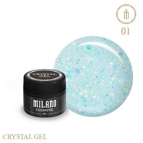 Купити Гель з гліттером  Milano Crystal Gel 01 , ціна 135 грн, фото 1