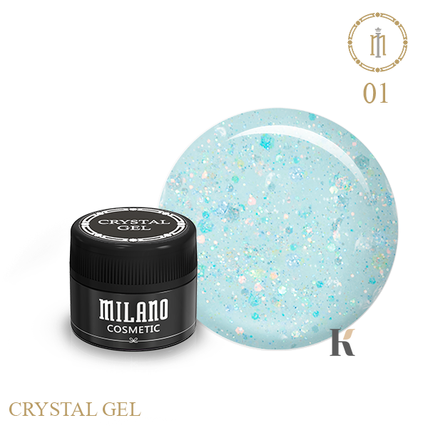 Купити Гель з гліттером  Milano Crystal Gel 01 , ціна 135 грн, фото 1