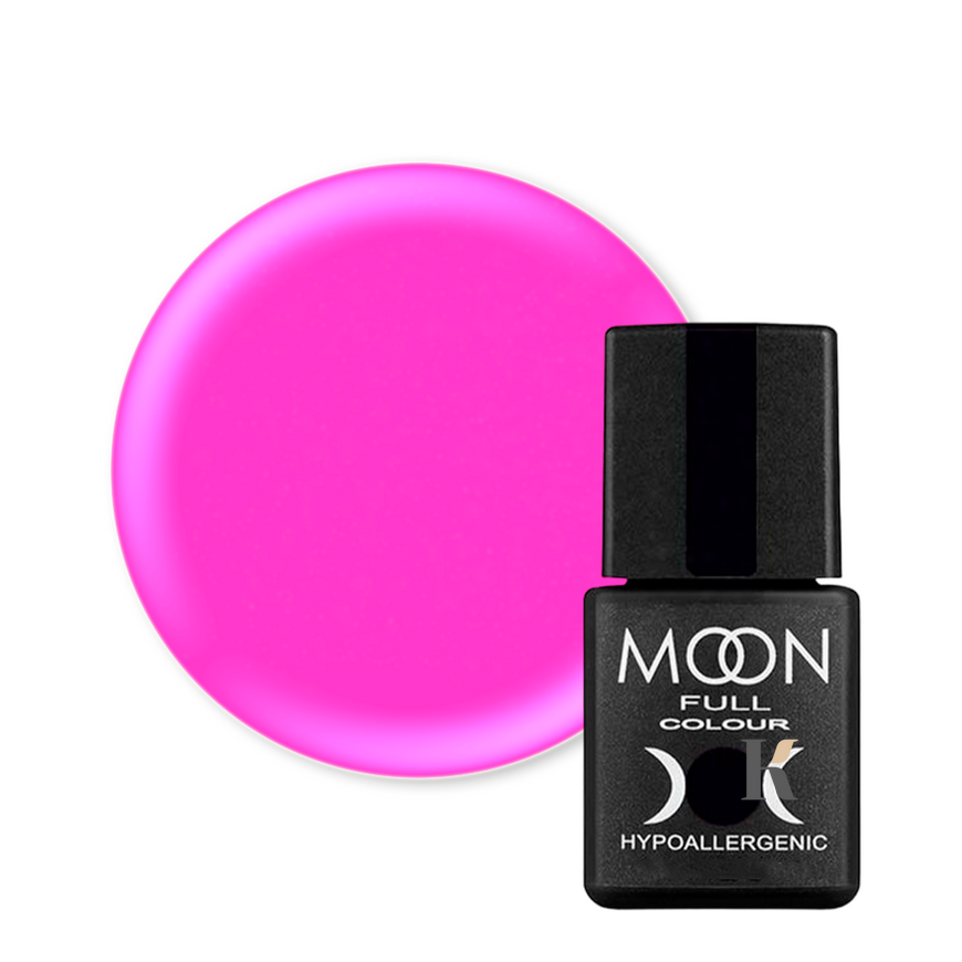 Гель-лак Moon Full Color Classic №118 (неоново-рожевий), Сlassic, 8 мл, Емаль