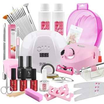 Купить Стартовый набор для маникюра с лампой и фрезером Kodi (лампа Sun X 54 вт, фрезер Bucos 35000 об) , цена 1 190 грн, фото 1